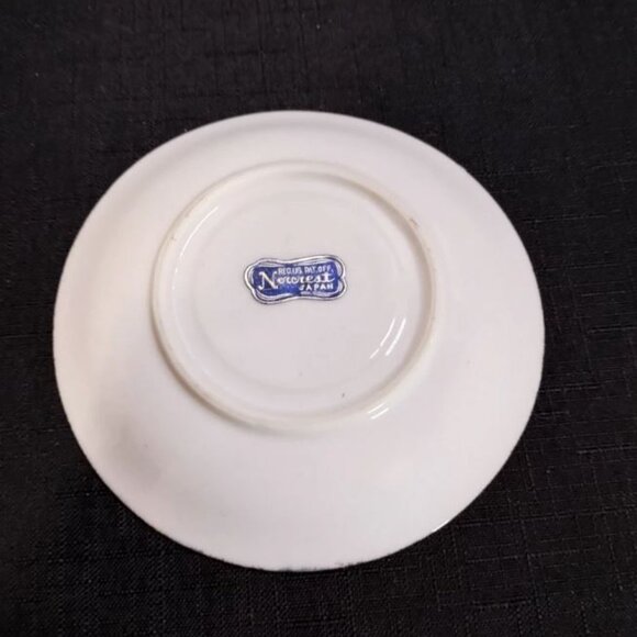 Vintage Porcelain Norcrest Japan Floral Iridescent Teacup and Saucer Set - Picture 9 of 13